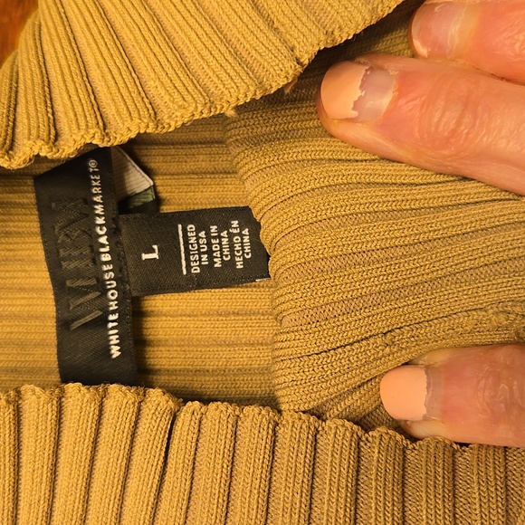 White House Black Market Beige Cutout Top - Picture 7 of 10